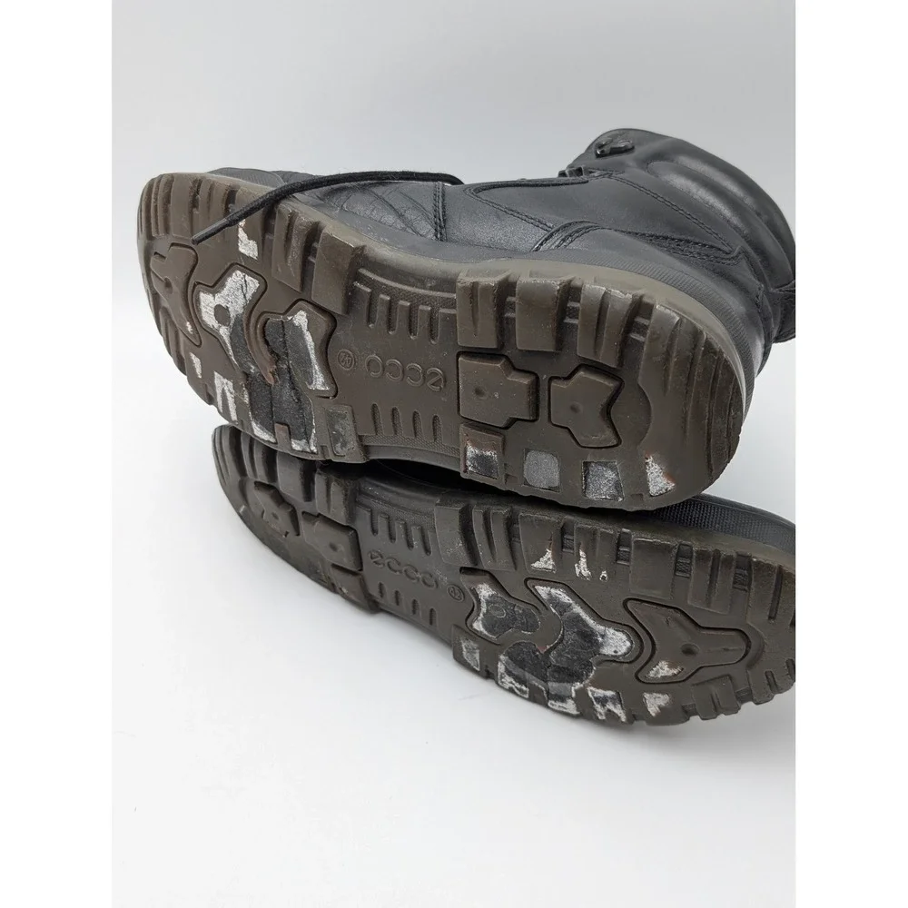 ECCO Hiking Boots Mens 42 Black Gore-Tex Leather Track Waterproof Rugged Outdoor